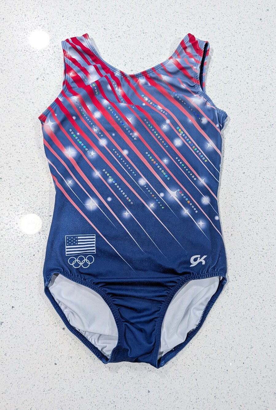 OFFICIAL TEAM USA Competition GK Elite Small Gymnastics Leotard OLYMPIC REPLICA